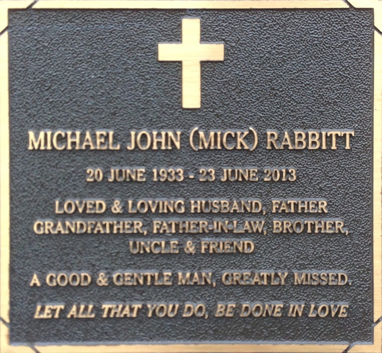 Michael John (Mick) Rabbitt – City Pastoral Region